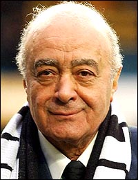 Fulham Chairman and Owner Mohamed Al Fayed