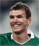 Wolfsburg striker Edin Dzeko 