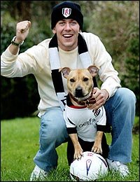 Fulham defender Jon Harley and Topper