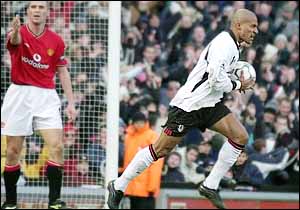Fulham striker Steve Marlet