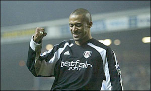 Fulham striker Steve Marlet