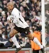 Fulham striker Steve Marlet