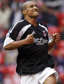 Fulham striker Steve Marlet