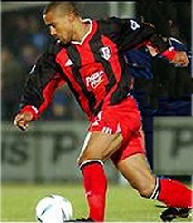 Fulham Striker Steve Marlet gets his second goal
