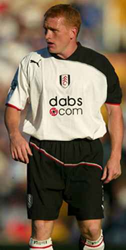 Fulham midfielder Mark Pembridge scores his first goal for Fulham
