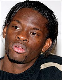 Fulham striker Louis Saha