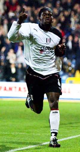 Fulham striker Louis Saha