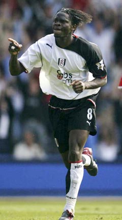 Fulham striker Fulham striker Louis Saha