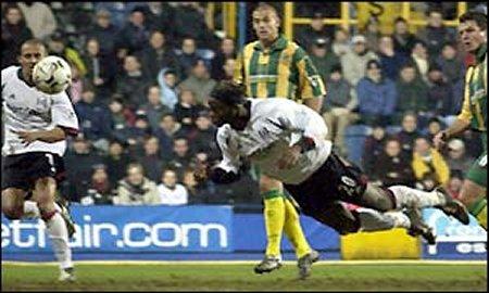Fulham striker Louis Saha