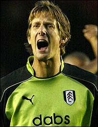 Fulham keeper Edwin van der Sar
