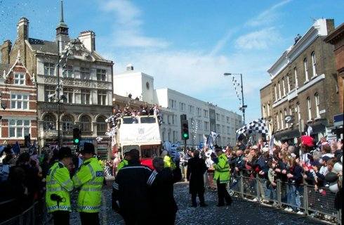 Bus arrives at Town Hall